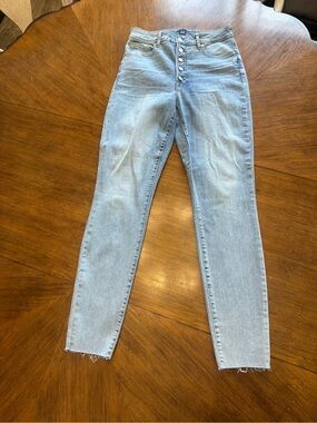 GAP Light Blue High-Rise Skinny Jeans with Button Fly
